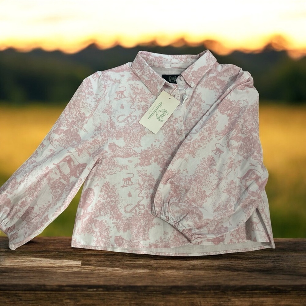 Pink Button-Up Blouse - Picture 2 of 3